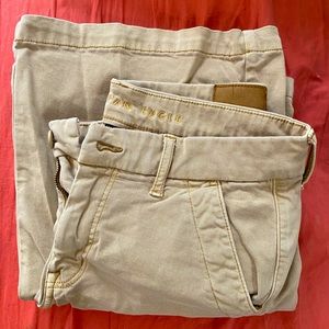 American Eagle skater wide leg khaki pants